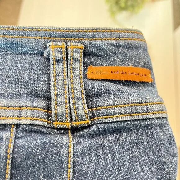 Pilcro Wide Leg Cropped Jeans Size 27 Front Pocket High Rise