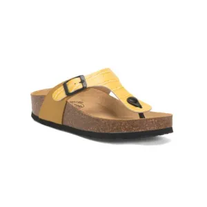 PLAKTON Lemon Made In Spain Leather Bolero Comfort Footbed Sandals