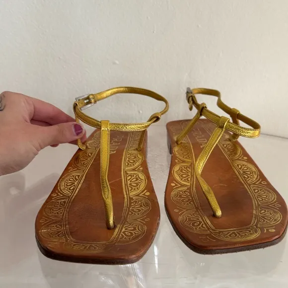 Prada sandals gold 38 spring summer resort