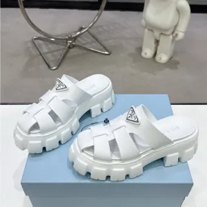 Prada Women's White Chunky Sandals