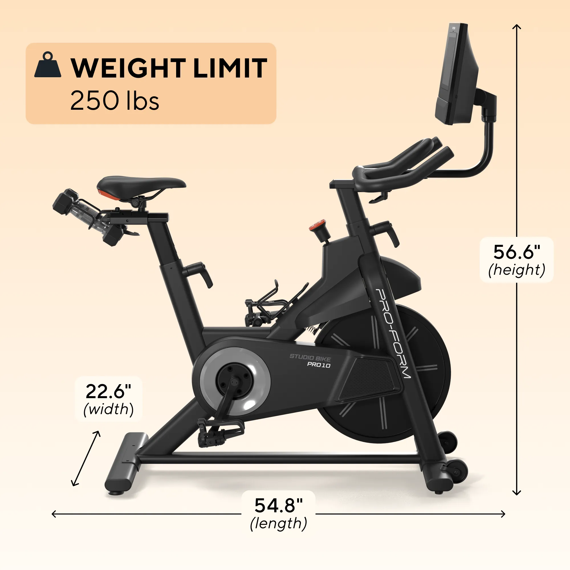 ProForm Carbon Pro10 Studio Bike for Fun, Effective Indoor Cycling Workouts