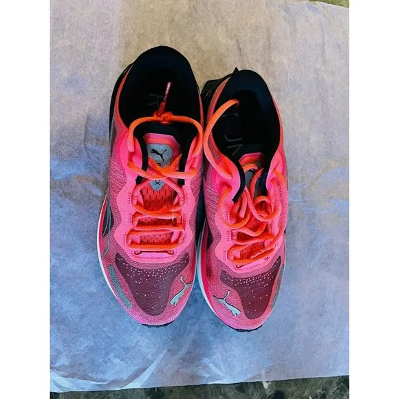 Puma Women's Run Xx Nitro - 376171 07 - Sunset Glow / Pink and Silver - Size: 8