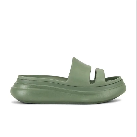 Rag &amp; Bone Green Brixley Platform Slide Sandal Size 8