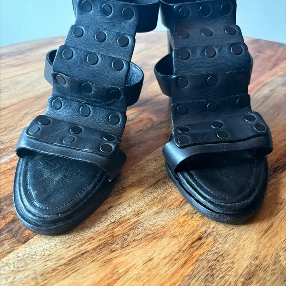 Rag &amp; Bone  stacked heeled sandals