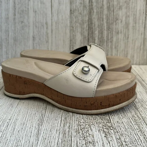 Rag &amp; Bone Women's Leather Platform Peep Toe Buckle Sandals White