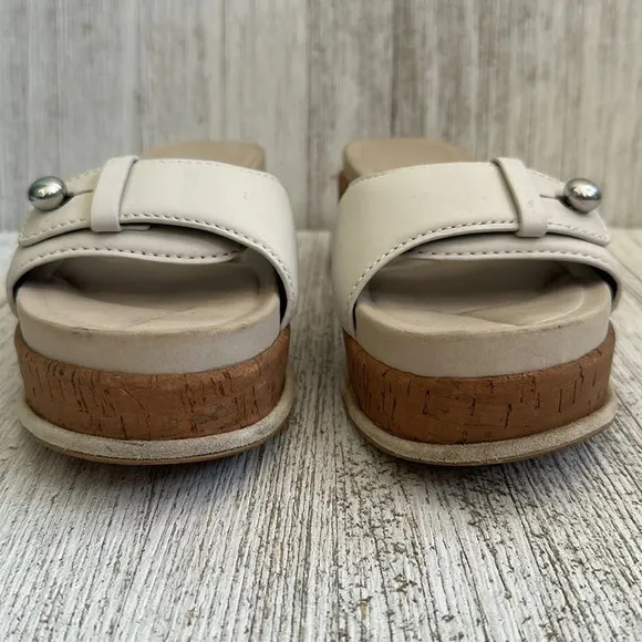 Rag &amp; Bone Women's Leather Platform Peep Toe Buckle Sandals White