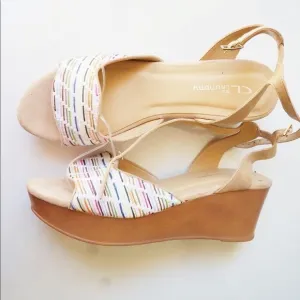 Rainbow 🌈 wedges size 41/10 NWOT