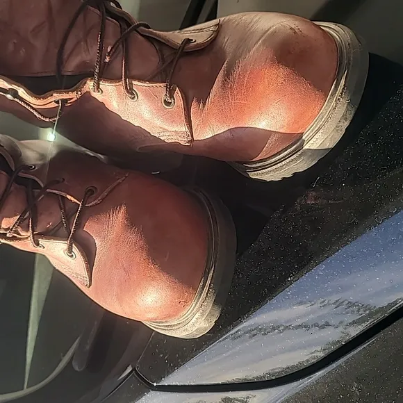 Red Wing Men's 10 1/2 D Work Boots Red GORE-TEX Insulated Leather Waterproof USA