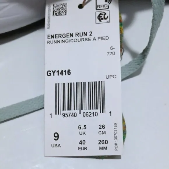 Reebok Energen Run 2 Running Sneaker Women 9 Sea Side Grey White Athletic Gym