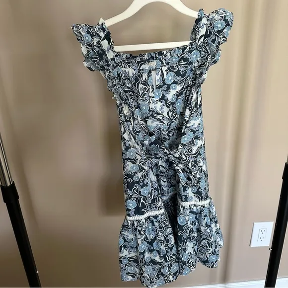 Reiss MALIN JR PRINTED TEXTURED MINI DRESS
