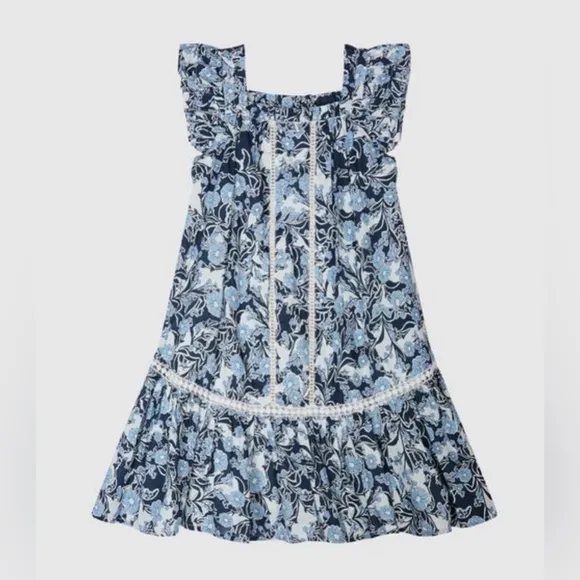 Reiss MALIN JR PRINTED TEXTURED MINI DRESS