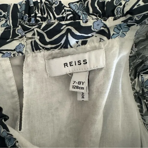 Reiss MALIN JR PRINTED TEXTURED MINI DRESS