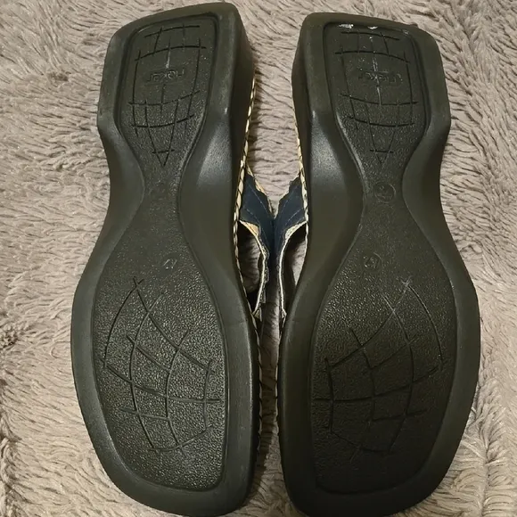 Rieker Women's Navy Mules Sandals Antistress 42 US 11 Wide Soft