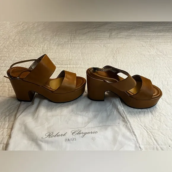 Robert Clegerie Emple tan leather sandals