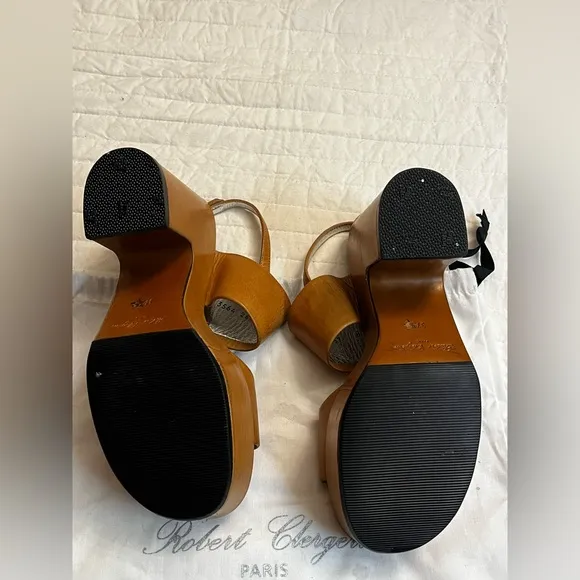 Robert Clegerie Emple tan leather sandals