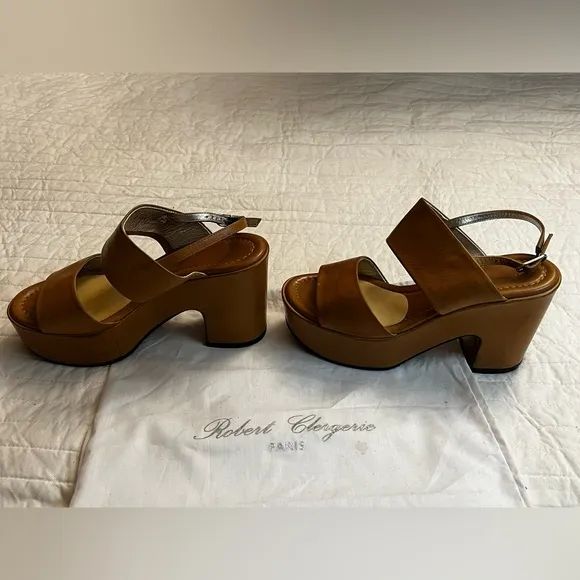 Robert Clegerie Emple tan leather sandals