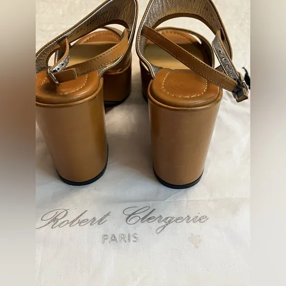 Robert Clegerie Emple tan leather sandals