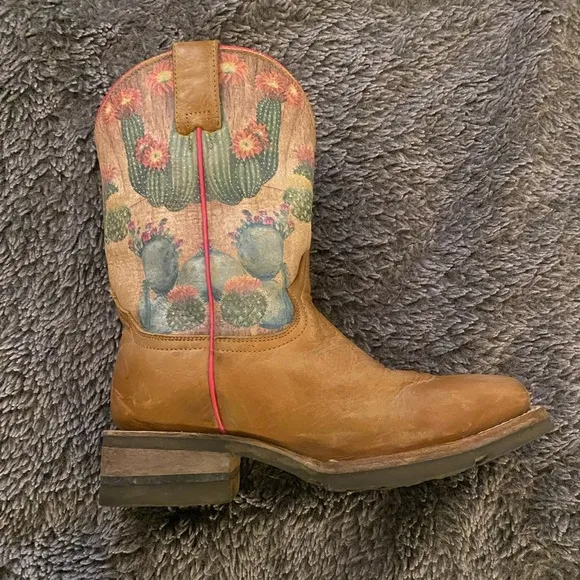 ROPER Big Girls Prickly Cactus Cowboy Boots