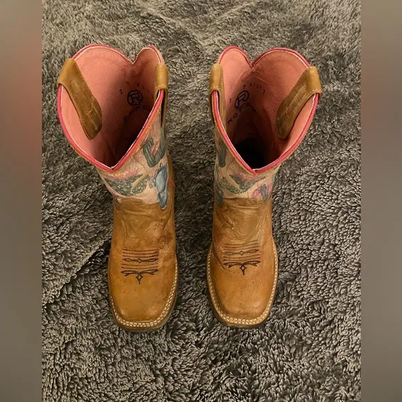 ROPER Big Girls Prickly Cactus Cowboy Boots