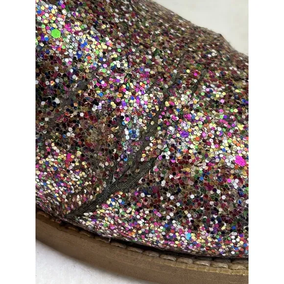 Roper Glitter Multicolor Western Cowgirl Boots 9 Embroidered