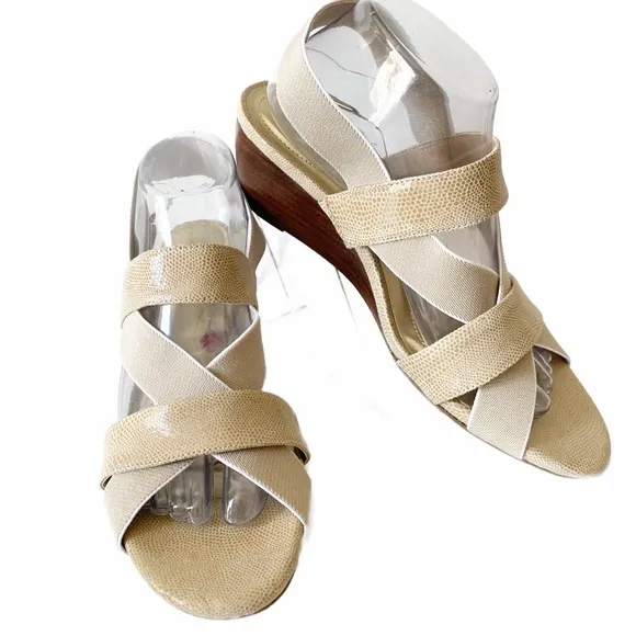 Ros Hommerson Wynona Comfort Women’s Nude Strap Wedge Sandals