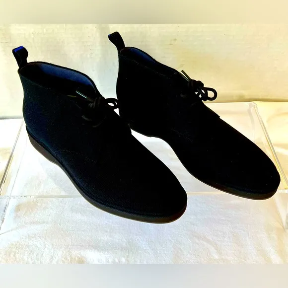 Rothys Men’s Black Chukka Boots, Merino Wool Blend, NWOT Men’s Size 12