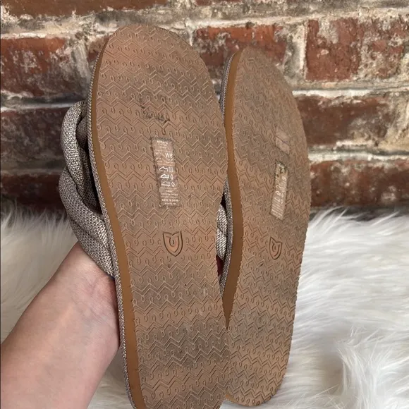 Rothy's silver Braided Sandals