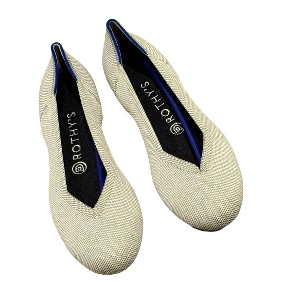Rothy's The Flat Comfortable Slip On Round Toe Shoes Sandal Size 8.5 NWOB