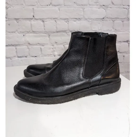 Royal Republiq Men's Black Leather Chelsea Boots Gum Sole US Size 10 EU Size 44