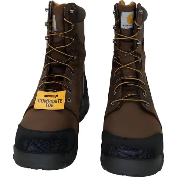 Rugged Flex Waterproof Work Boots with Met Guard Composite Toe Size 12 M