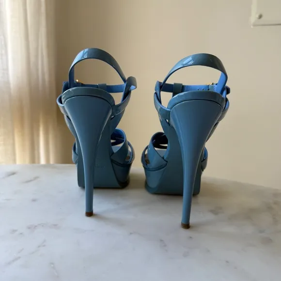 Saint Laurent Tribute Patent Platform Sandals