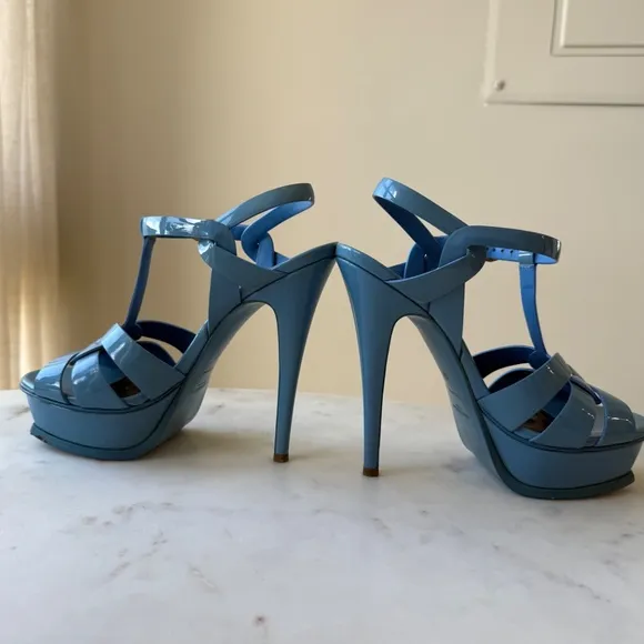 Saint Laurent Tribute Patent Platform Sandals