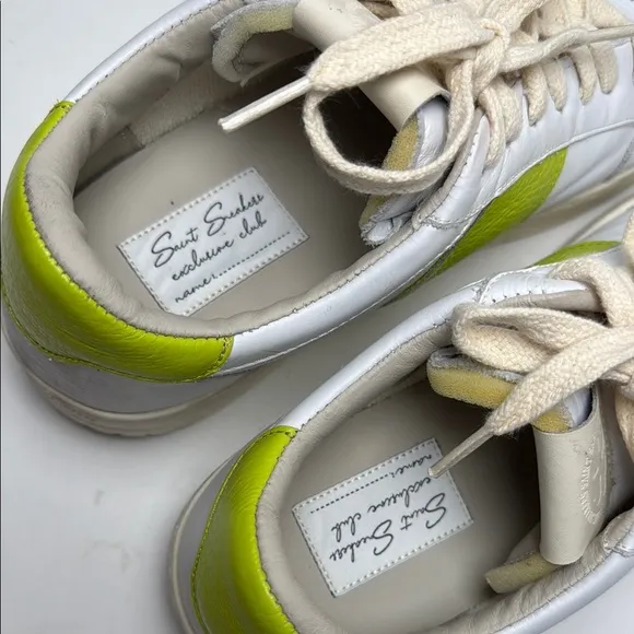 SAINT SNEAKERS Men's White Acid Sail Bianco Shoes Leather Sneakers  Euro 40