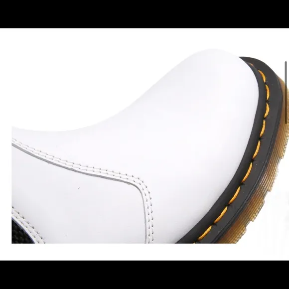 SALE! New Dr. Martens White Leather “Softy-T” 2976 Chelsea Boots