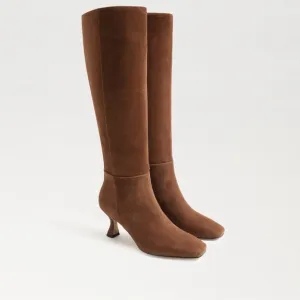 Sam Edelman Leigh Brown Suede Tall Knee-High Boots Toasted Coconut $250 Size 6