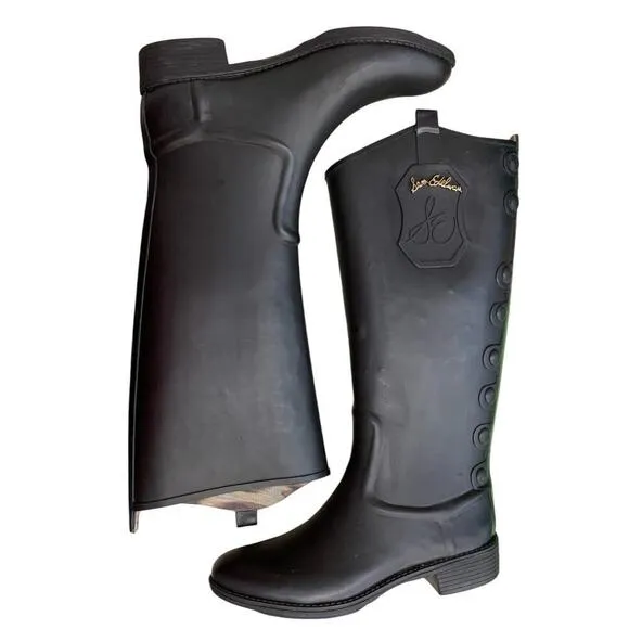 Sam Edelmen Women's Ximon Knee High Rain Boots 7m Black