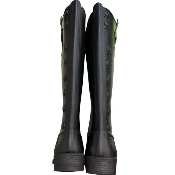 Sam Edelmen Women's Ximon Knee High Rain Boots 7m Black