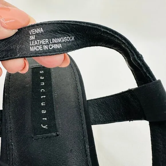 Sanctuary Vienna Slingback Platform Sandals in Black size 8