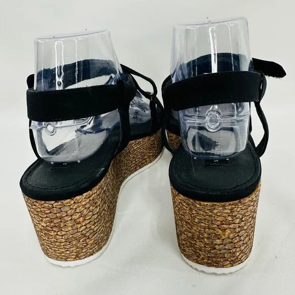 Sanctuary Vienna Slingback Platform Sandals in Black size 8