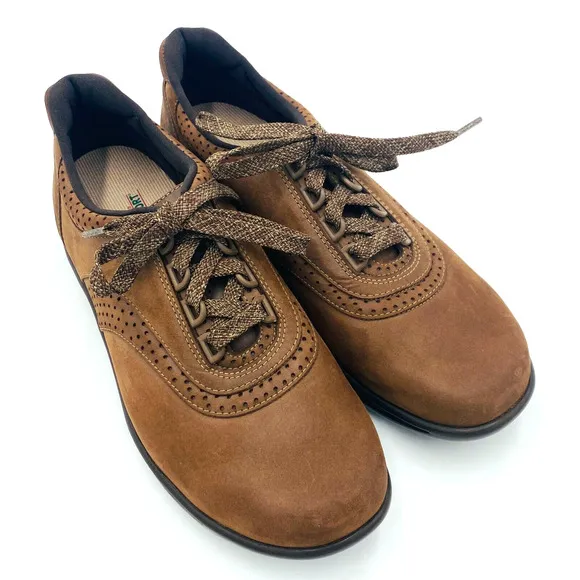 SAS Tripad Comfort Brown Leather Shoes Lace Up Casual Women's 9.5 M, Made in USA