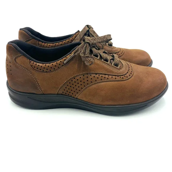 SAS Tripad Comfort Brown Leather Shoes Lace Up Casual Women's 9.5 M, Made in USA