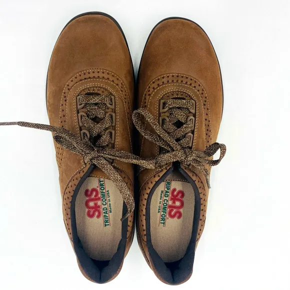 SAS Tripad Comfort Brown Leather Shoes Lace Up Casual Women's 9.5 M, Made in USA