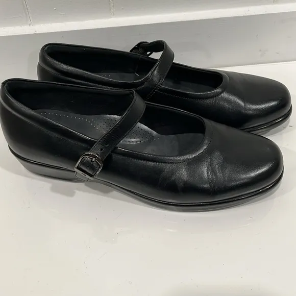 SAS Maria Mary Jane Leather upper Shoes in Black Size 10  M Made in the USA