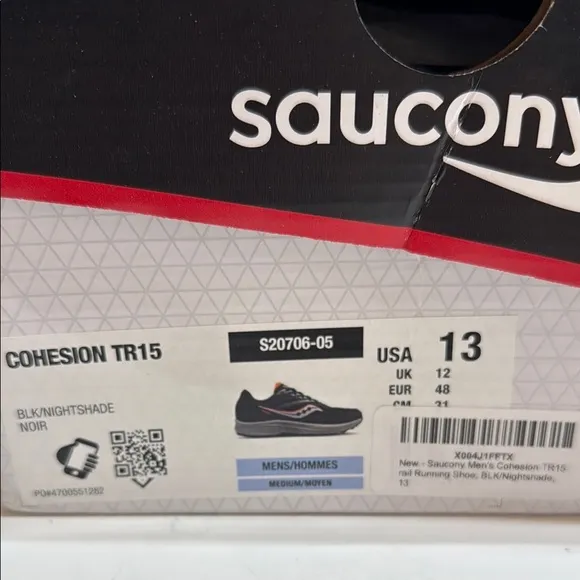 Saucony Black and Orange Running Shoes