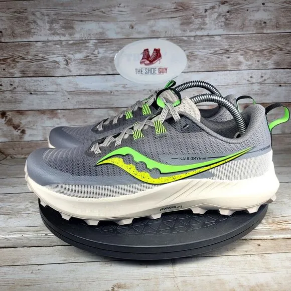 Saucony Peregrine 13 Men's Size 9 Green Athletic Running Shoes