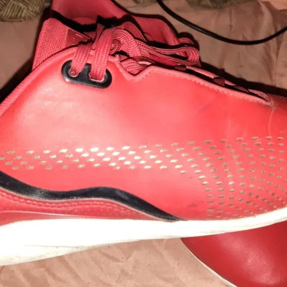 Scuderia Ferrari Red White And Blk Mens Shoes, Size 10