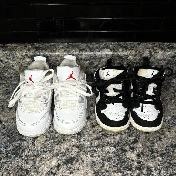 Set Of 2 Nike Air Jordan Toddler Shoes Sneakers Casual Streetwear Size 6C
