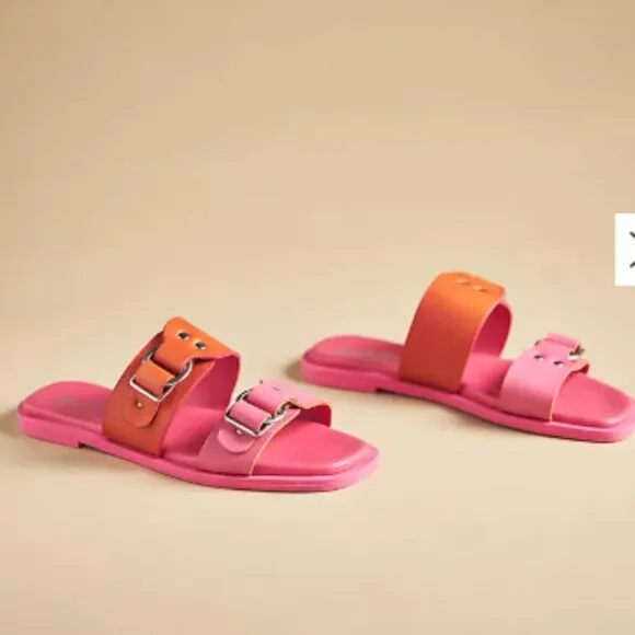 Seychelles Buckle Leather Slide - Brand New Without Box