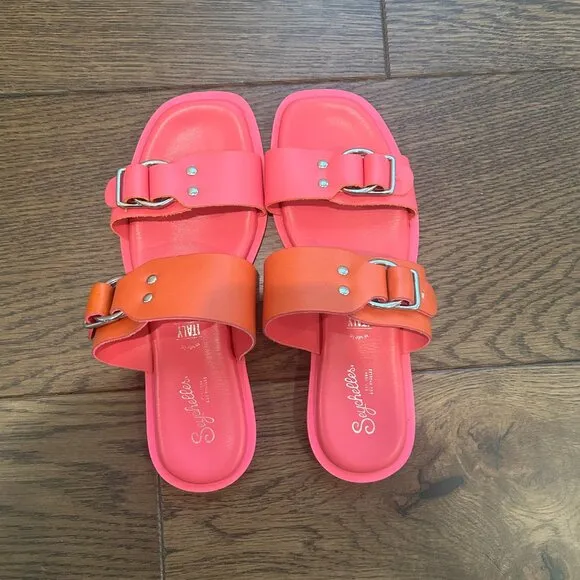 Seychelles Buckle Leather Slide - Brand New Without Box