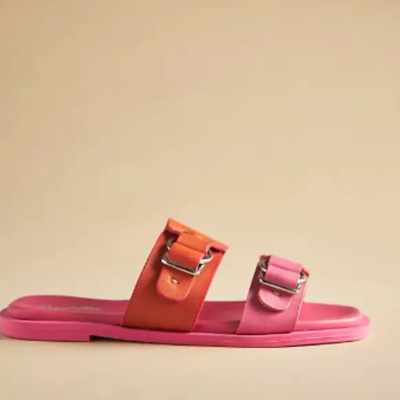 Seychelles Buckle Leather Slide - Brand New Without Box